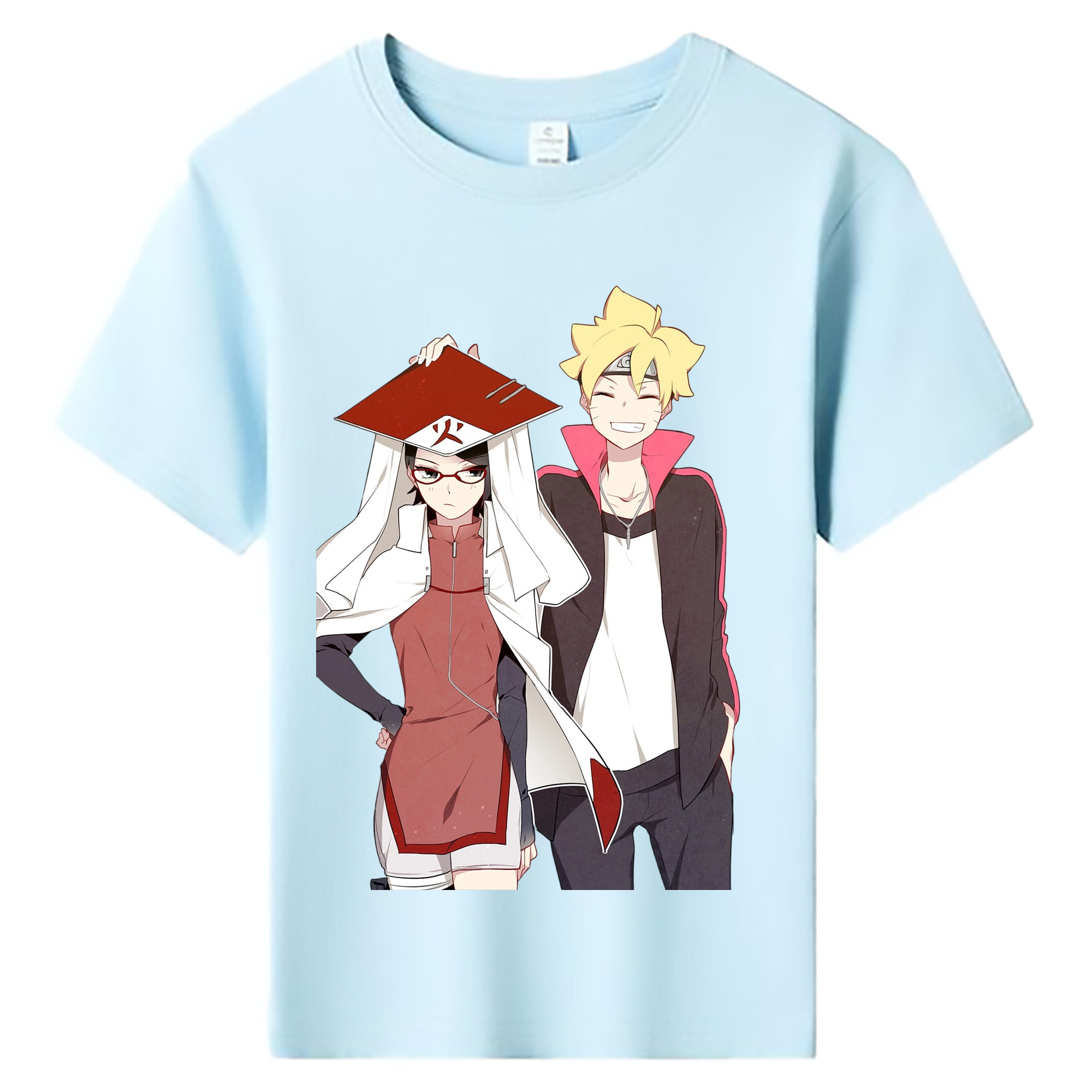 （画像用） NARUTO -ナルト- うちは サラダ Uchiha Sarada 綿100％キッズTシャツ（フロントプリント）